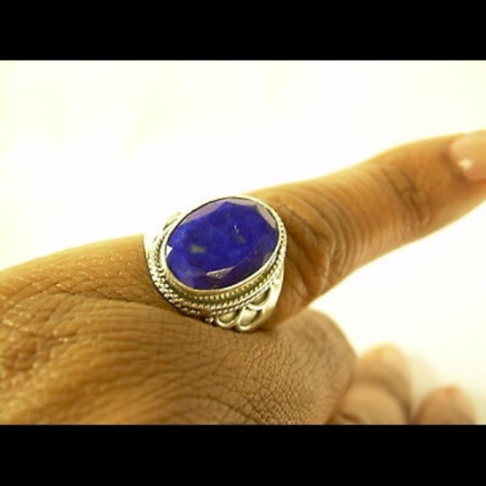 size 5 Tazanite ring sterling silver